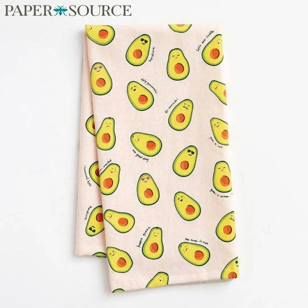 Paper Source Avocado Tea Towel - Green and White